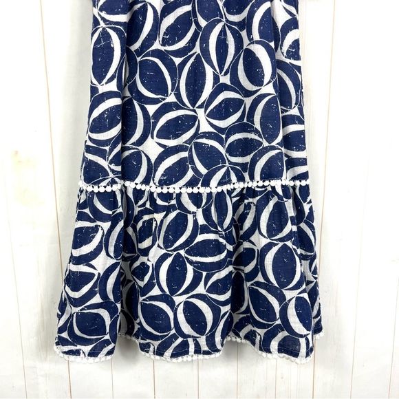 Crewcuts Girls Navy Blue White Geometric Dress Size 7 - Picture 4 of 8